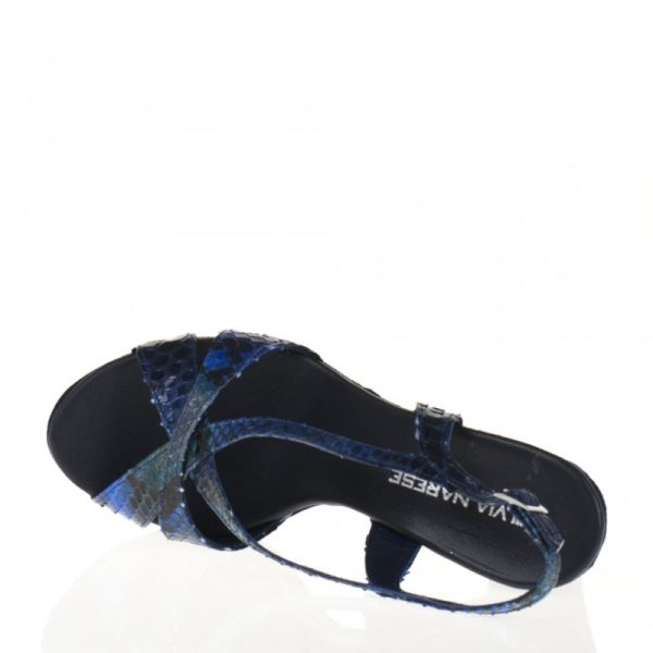 Sandalo in pitone blu