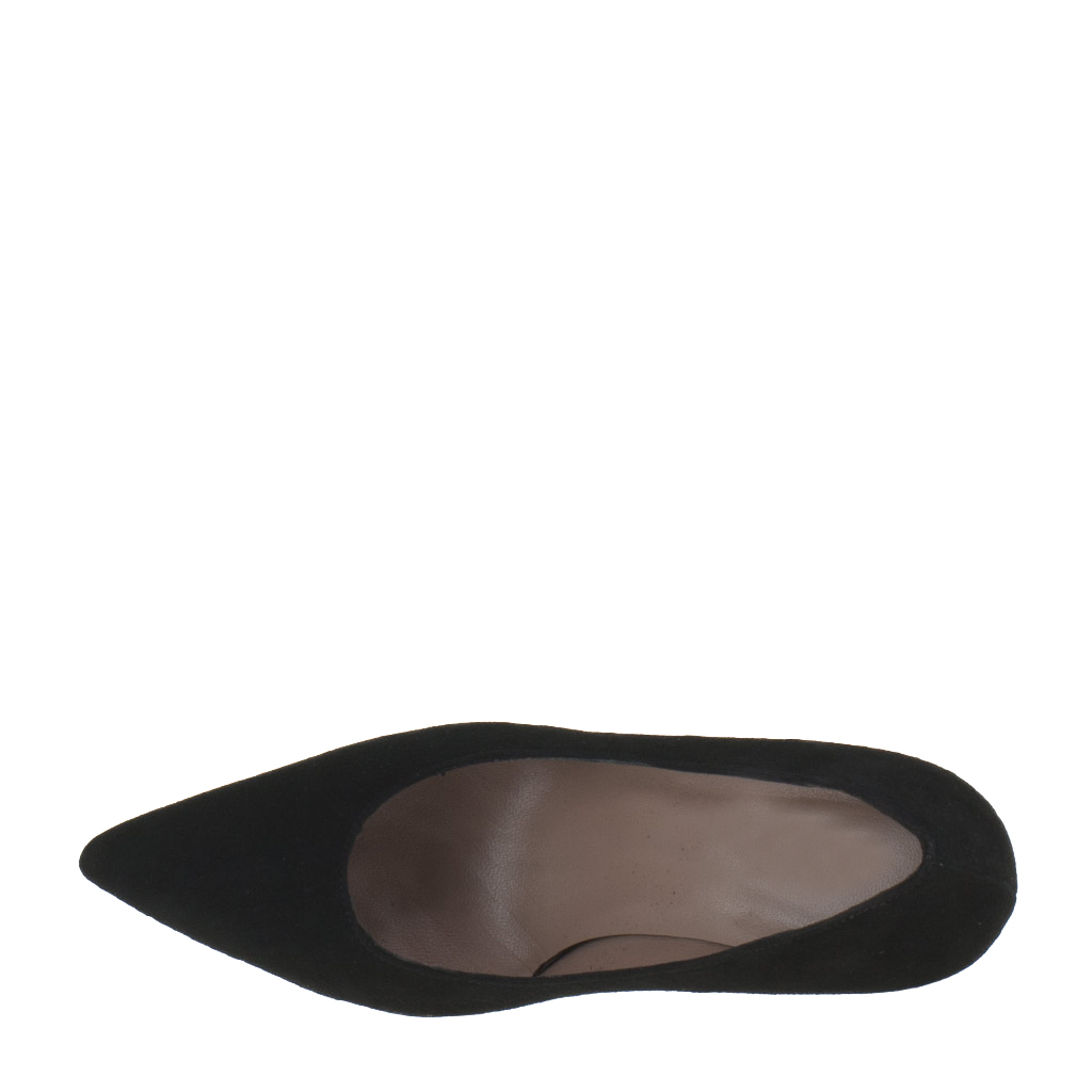Décolleté Camoscio Nero Tacco Alto Eleganti