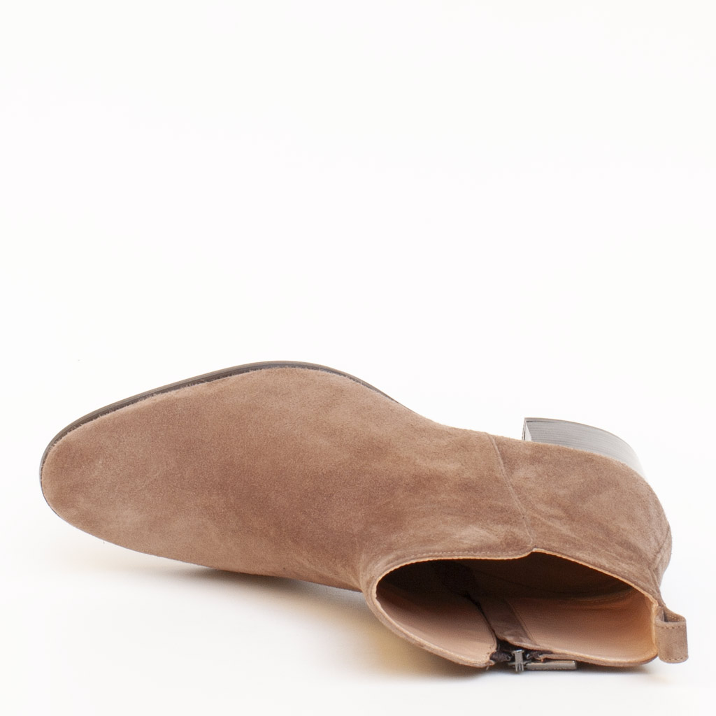 Stivaletto Cervone Camoscio Tortora Tacco Medio