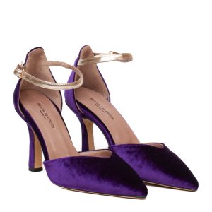 Scarpa velluto viola