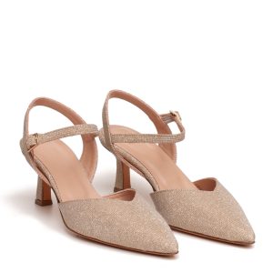 Scarpe platino aperte dietro: eleganza e comfort da cerimonia