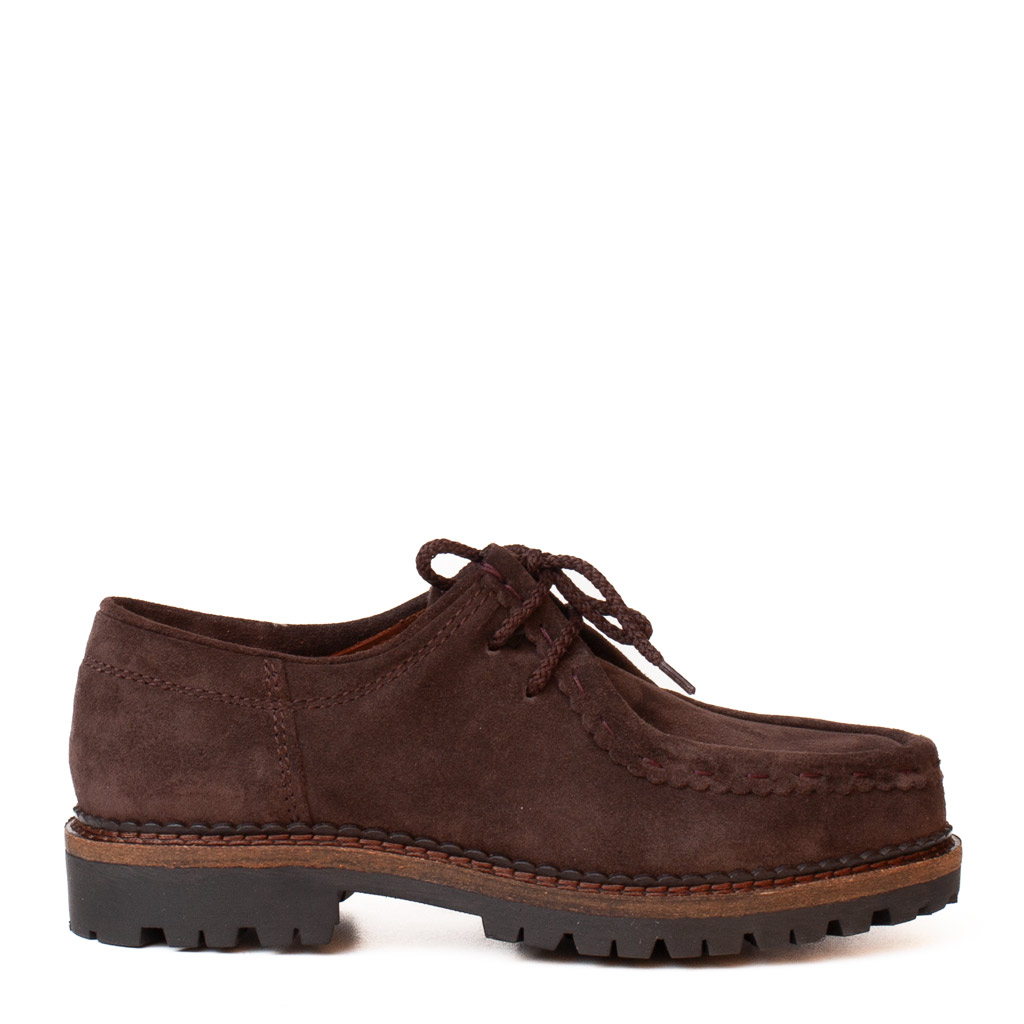 Dark Brown Suede Lace-up Shoes