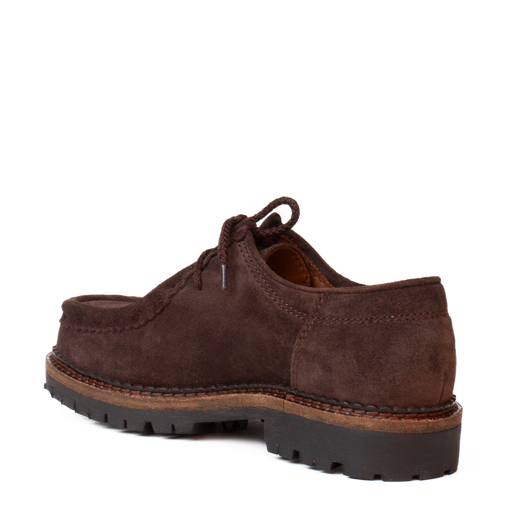 Dark Brown Suede Lace-up Shoes