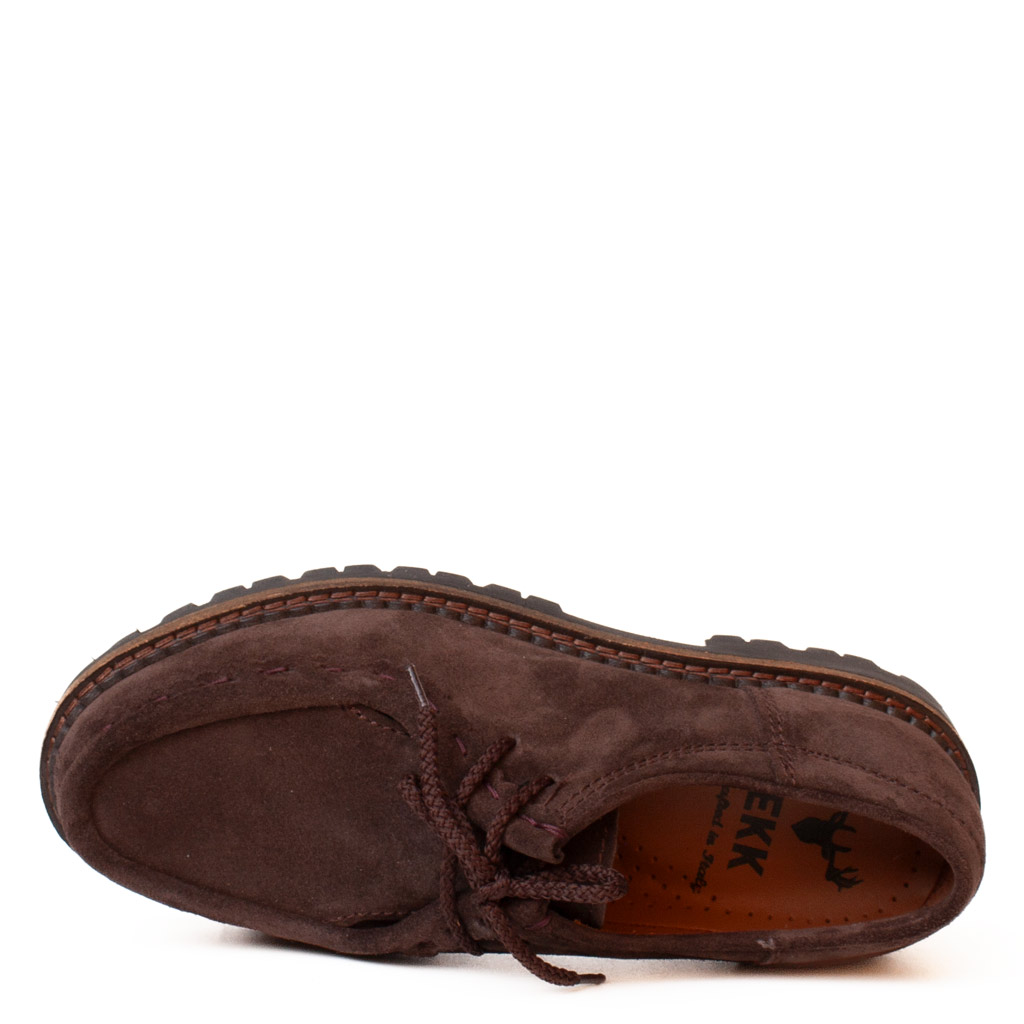 Dark Brown Suede Lace-up Shoes
