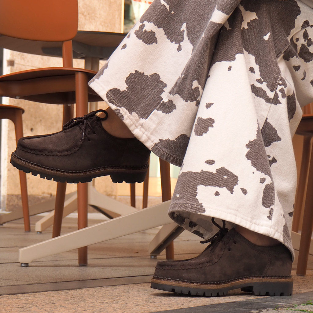Dark Brown Suede Lace-up Shoes