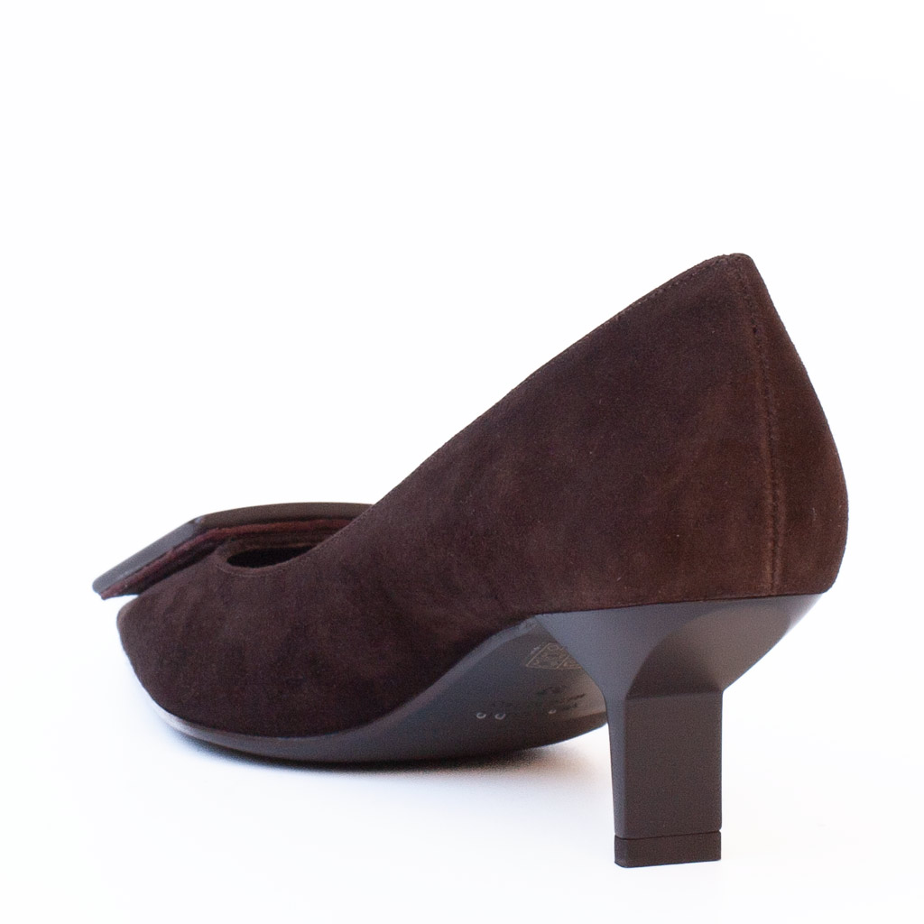 Décolleté Camoscio Marrone Fibbia