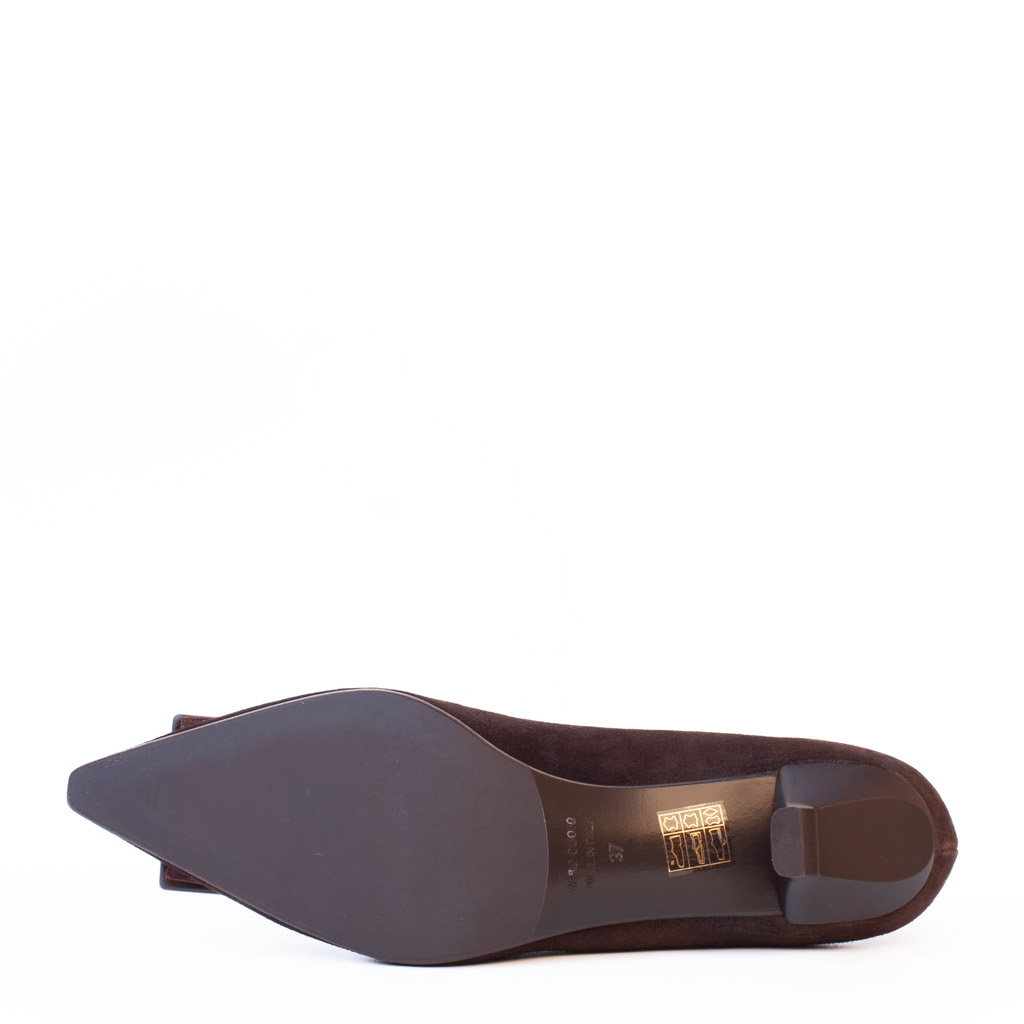 Décolleté Camoscio Marrone Fibbia