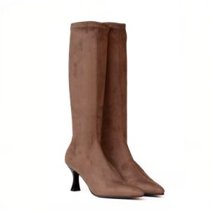 stivale elasticizzato beige