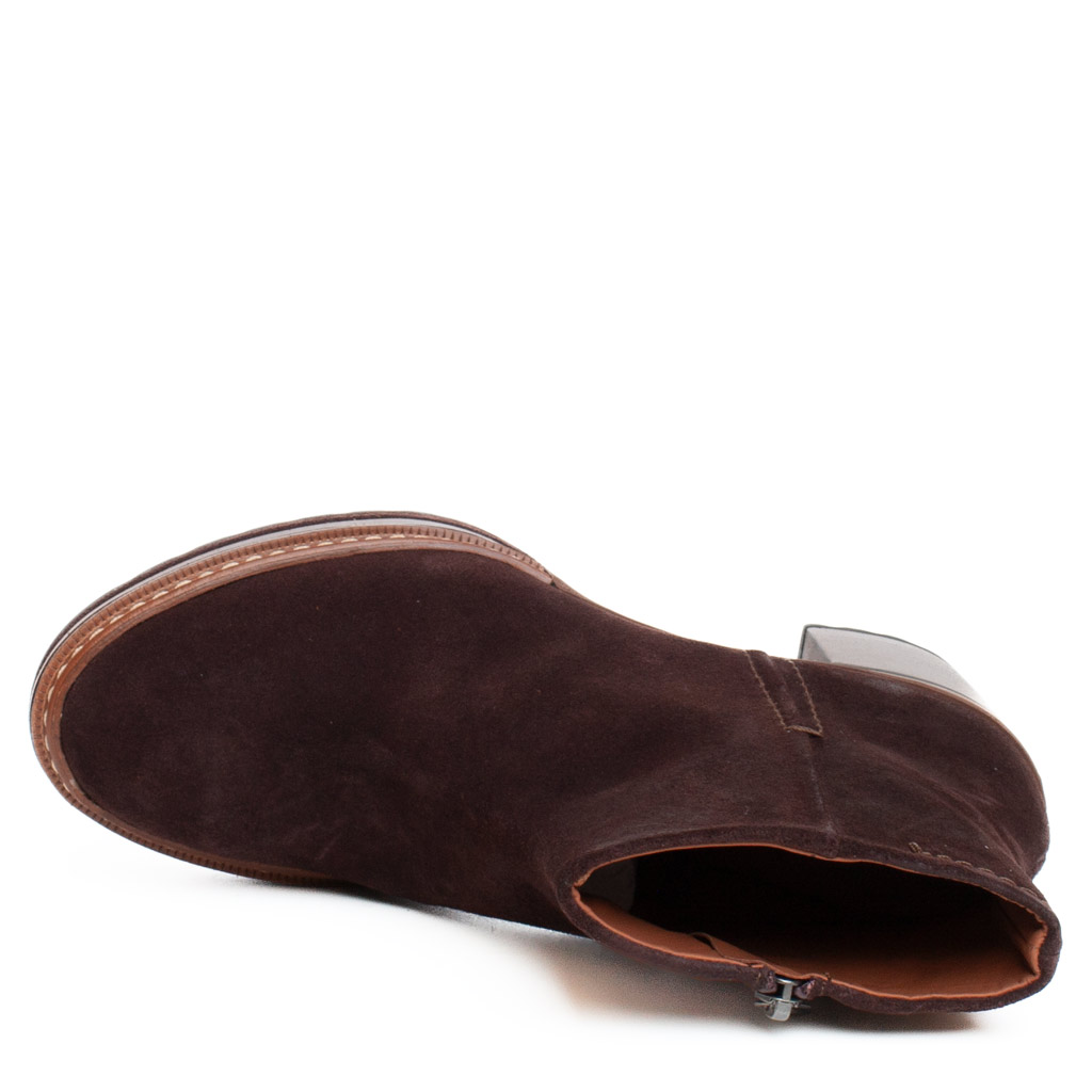 Stivaletto Camoscio Marrone Tacco Comodo