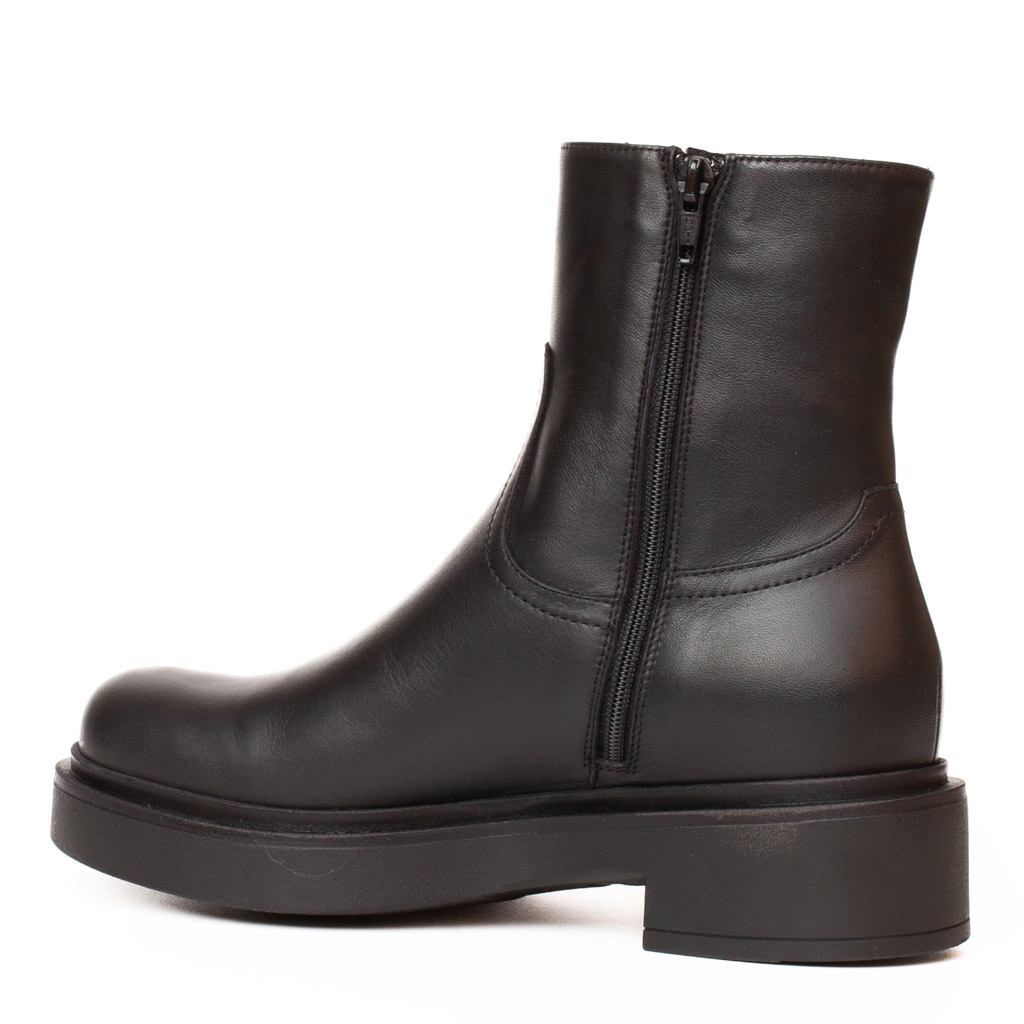 Stivaletto Biker Pelle Platform Nero Emanuela Passeri