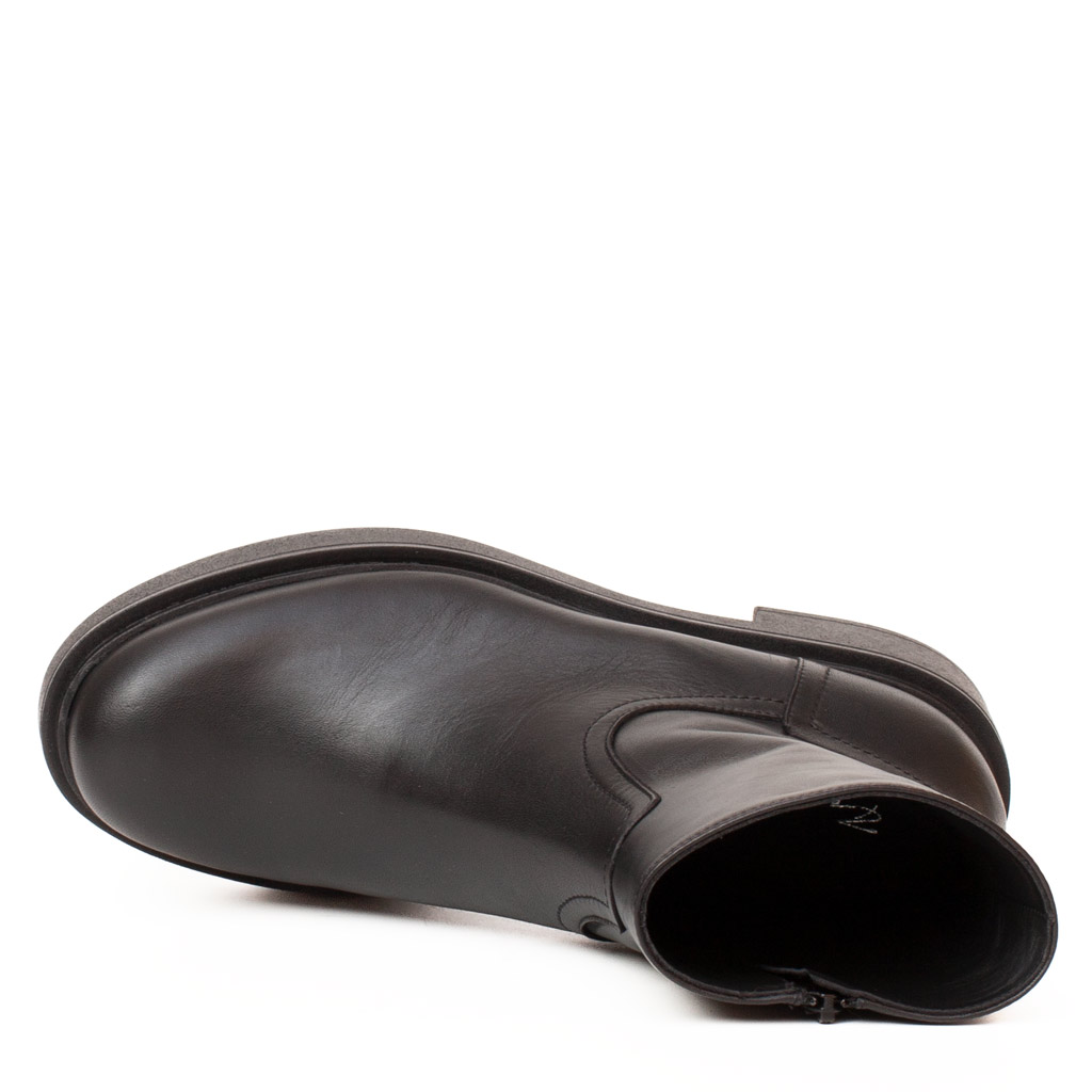Stivaletto Biker Pelle Platform Nero Emanuela Passeri