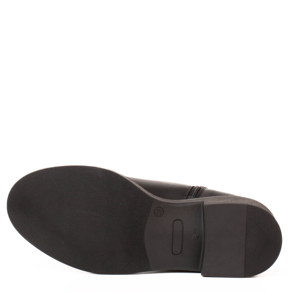 Stivaletto Biker Pelle Platform Nero Emanuela Passeri