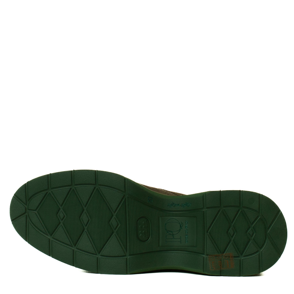Scarpa Raquel Allacciata Camoscio Verde