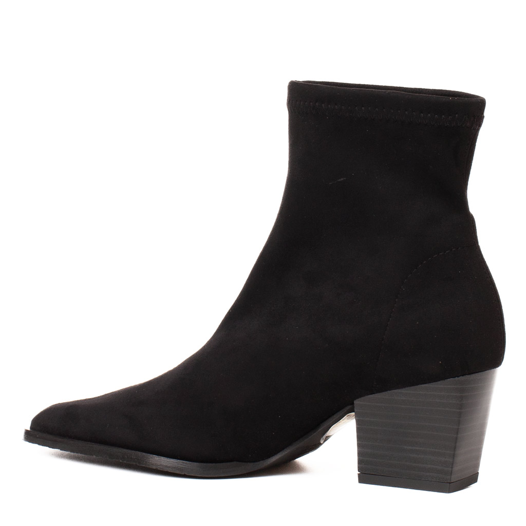 Black Stretch Suede Ankle Boots – Texano Style