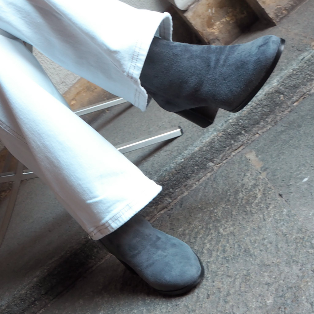 Stivaletto Donna Elegante Suede Grigio