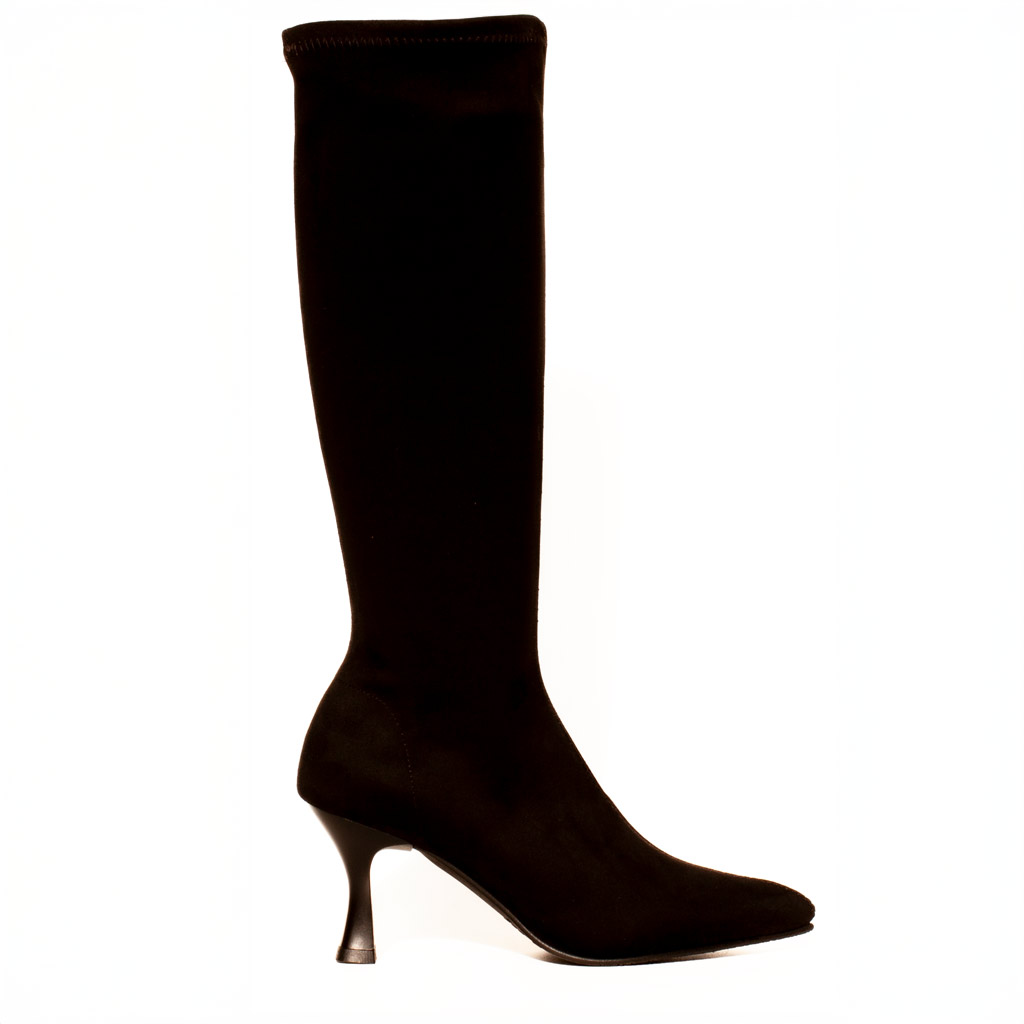 Stivale stretch nero alto