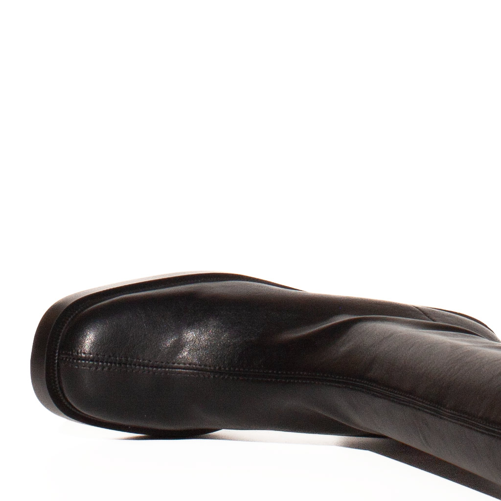 Stivali Neri Pelle Platform di Miss Elastic