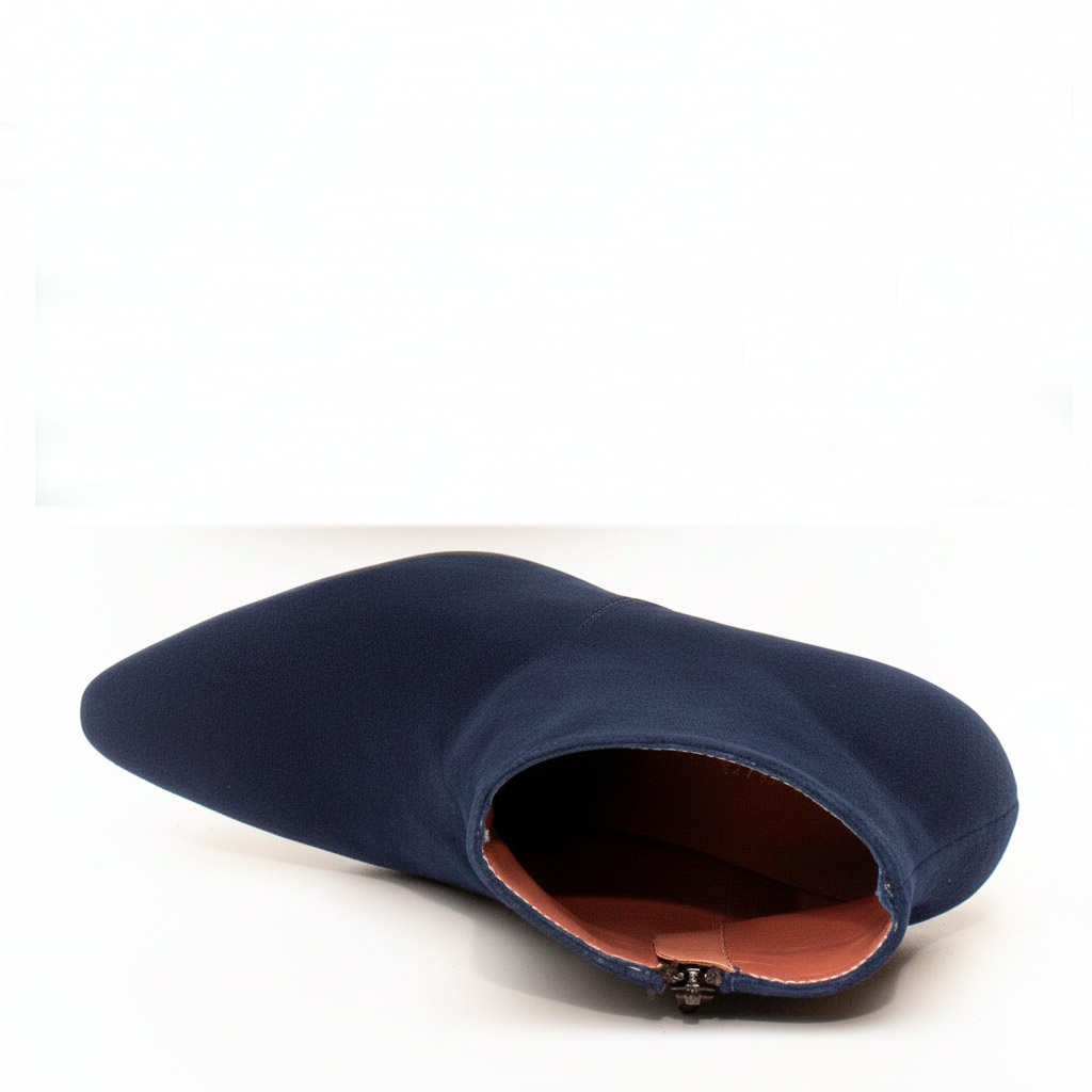 Stivaletto Camoscio Blu Tacco Alto Elegante