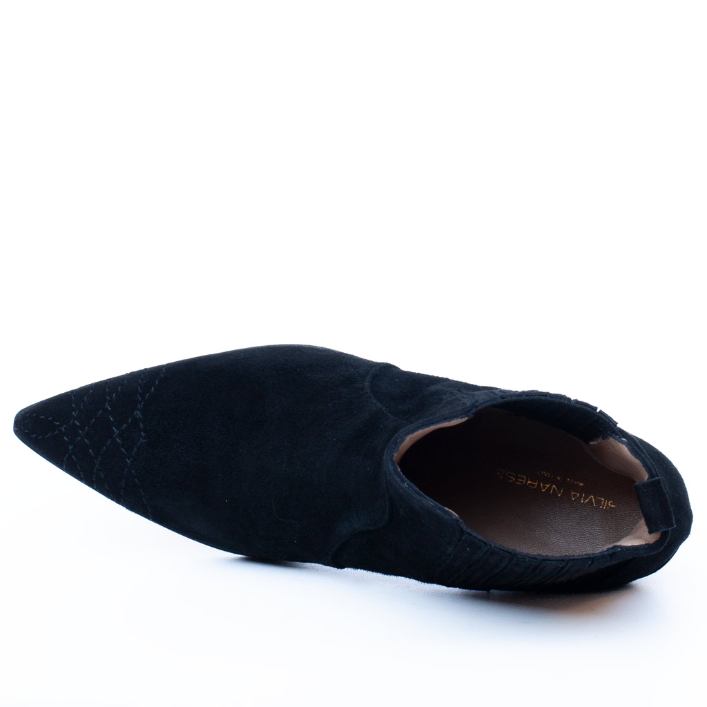 Stivaletti Texani Camoscio Nero da Donna