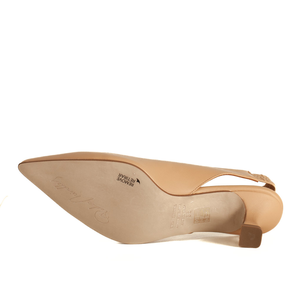 Chanel Beige Tacco Medio Pedro Miralles in Pelle