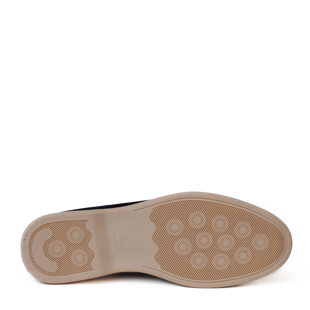 Bekk blue suede boat shoes