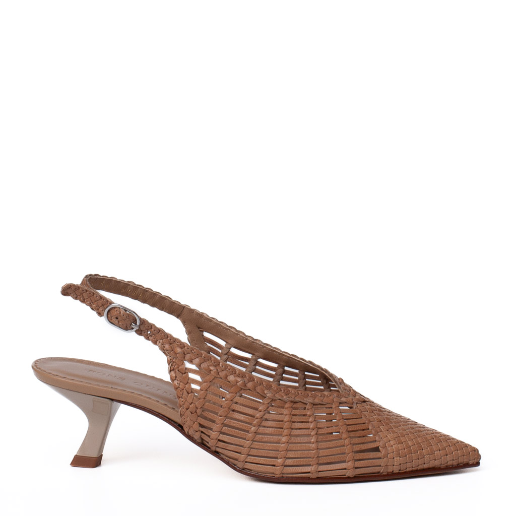Slingback Woven Pons Quintana Carol Beige