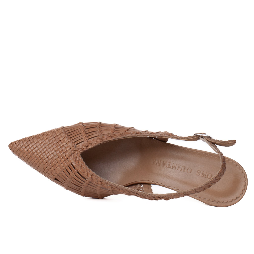 Slingback Woven Pons Quintana Carol Beige