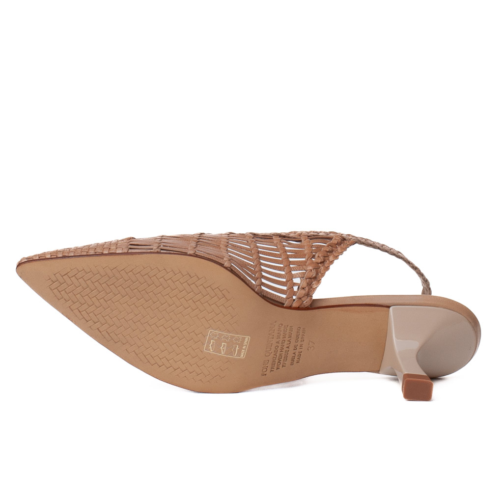 Slingback Woven Pons Quintana Carol Beige