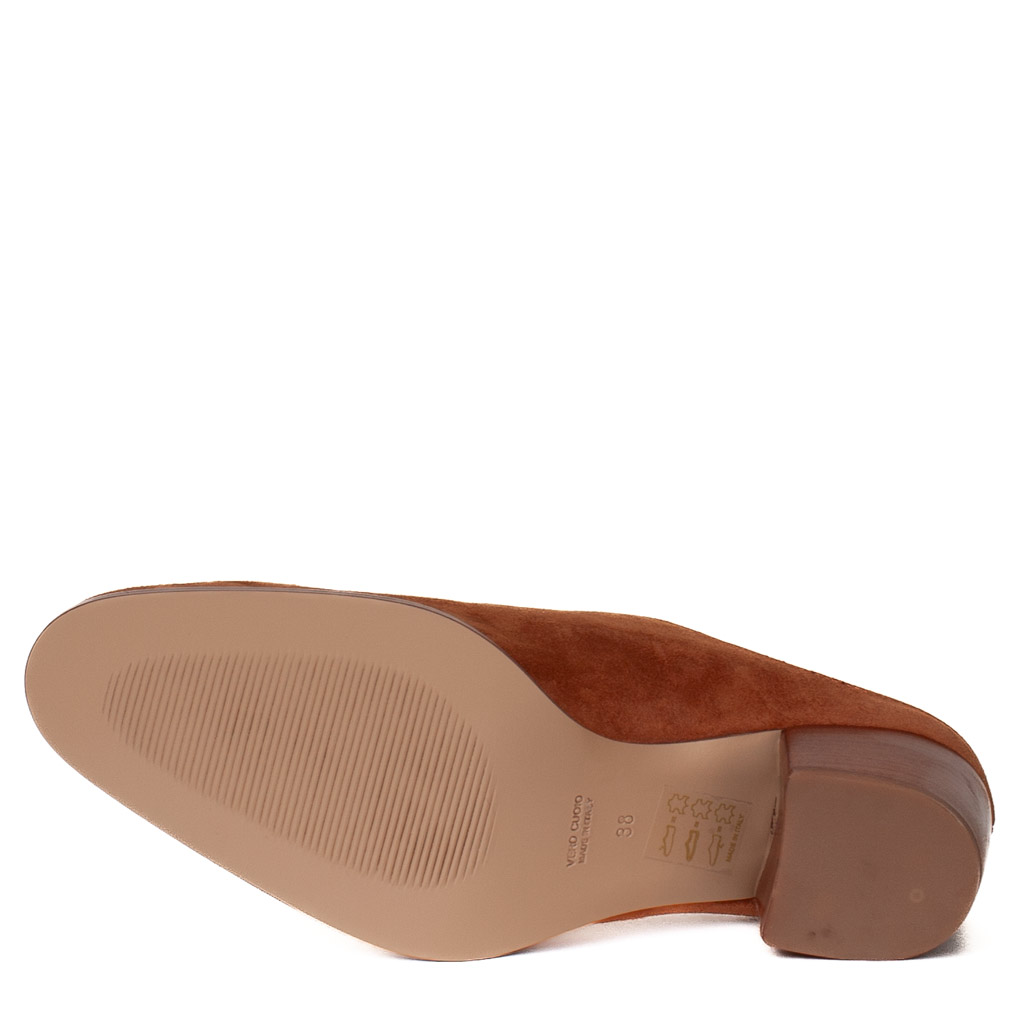 Cervone Suede and Leather Mules with a Medium Heel