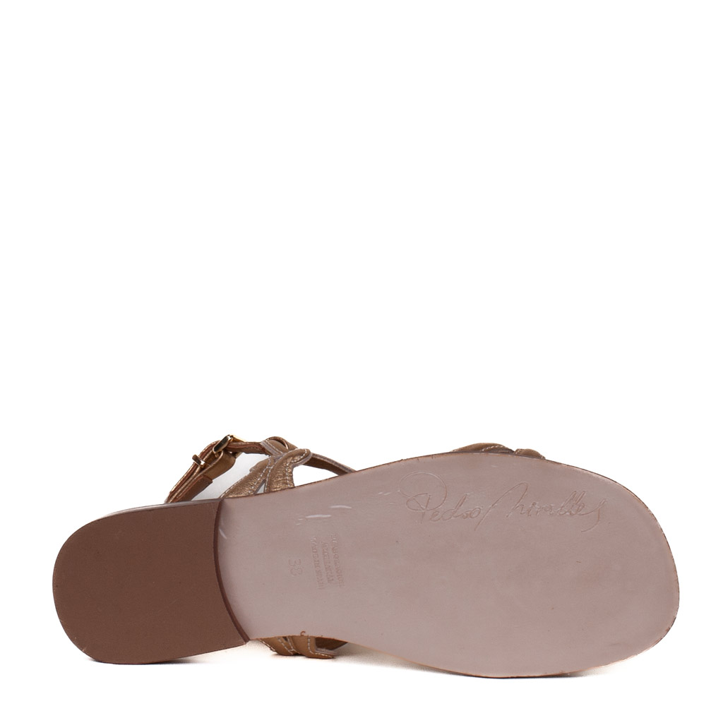 Sandali bassi oro eleganti Pedro Miralles