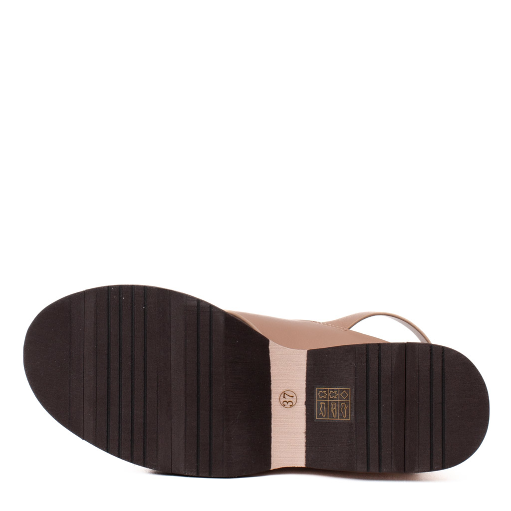 Sandalo platform beige Jeannot in pelle Extralight