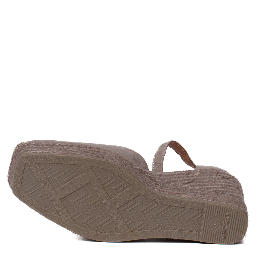 Espadrillas zeppa camoscio grigio Gaimo Sasia Kangaroo