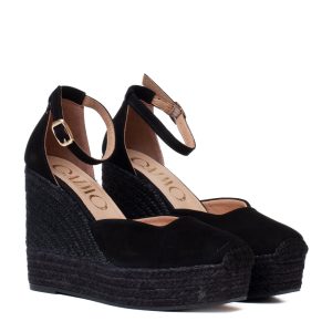 espadrilla alto in camoscio nero Gaimo