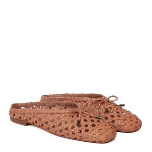 abot in pelle intrecciata beige modello Baelo di Unisa