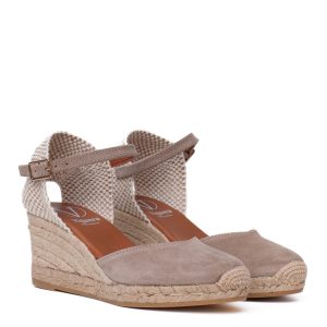 espadrilla in camoscio tortora Viguera
