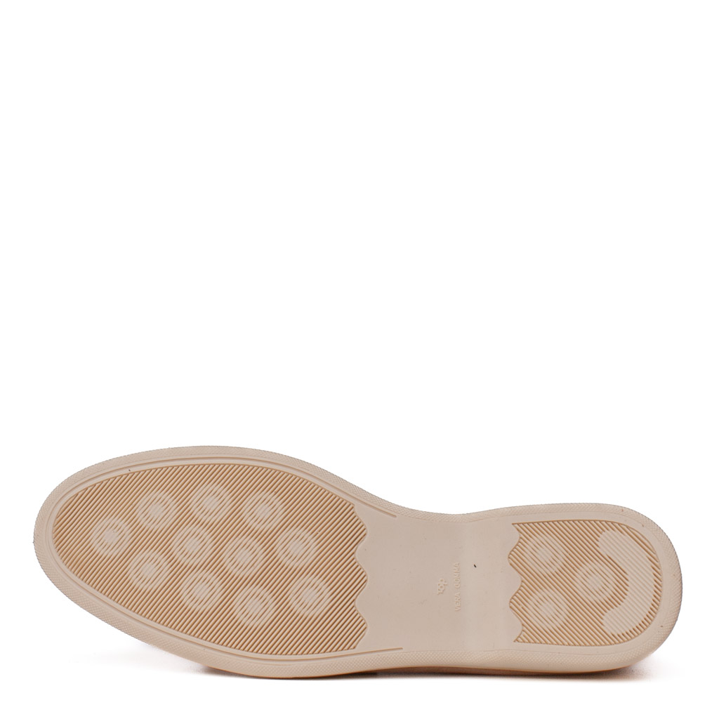 Bekk beige suede moccasin with tassel and boat sole