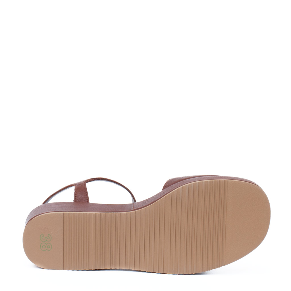 Kedar Unisa brown leather wedge sandals