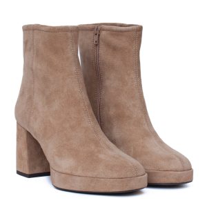 Stivaletto camoscio beige Unisa