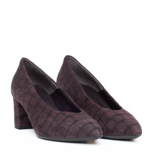 scarpa camoscio marrone stampa cocco