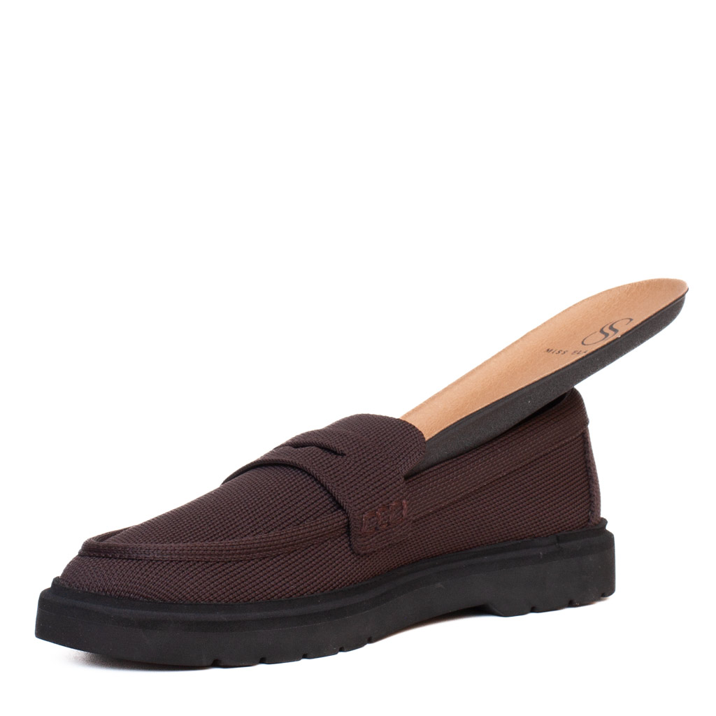 Mocassino Elastico Marrone Donna Miss Elastic