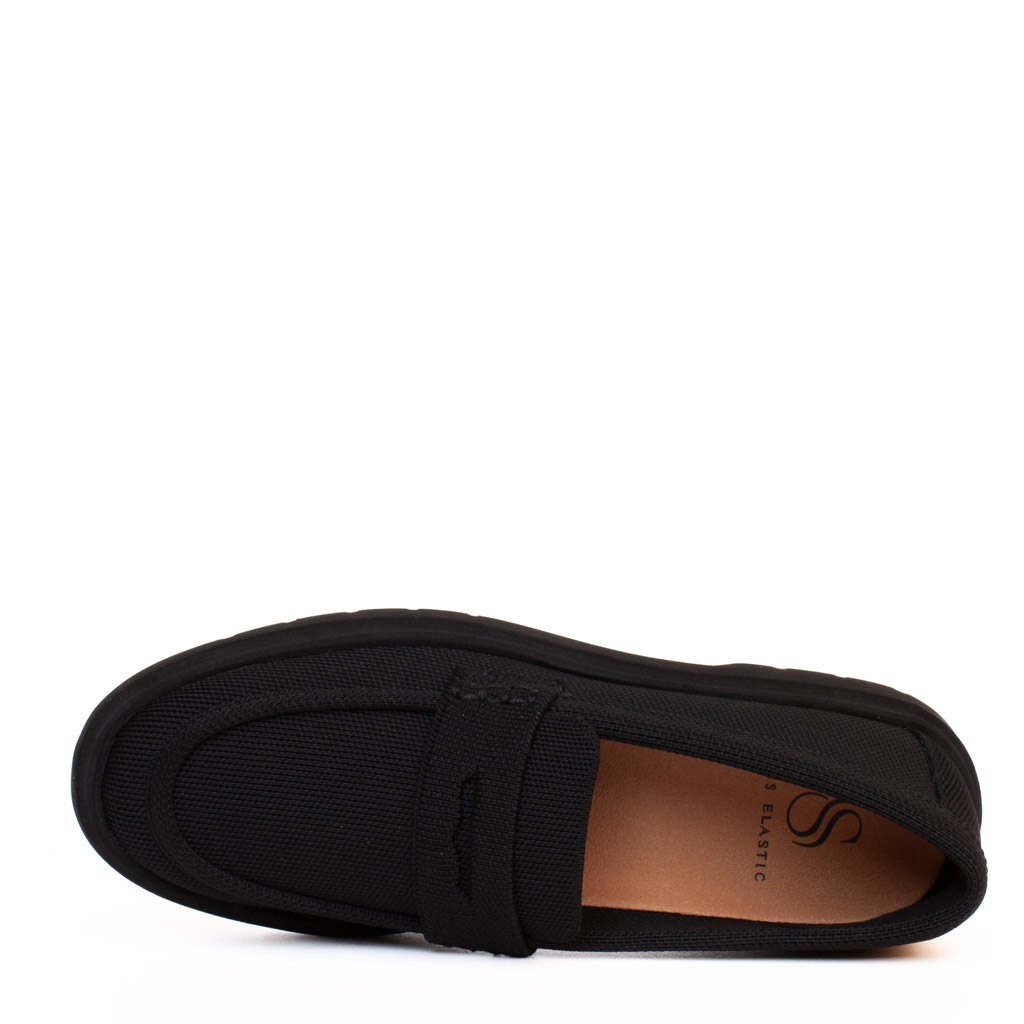 Mocassino Elastico Nero Donna Miss Elastic
