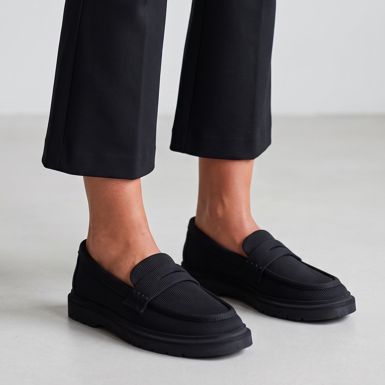 Mocassino Elastico Nero Donna Miss Elastic