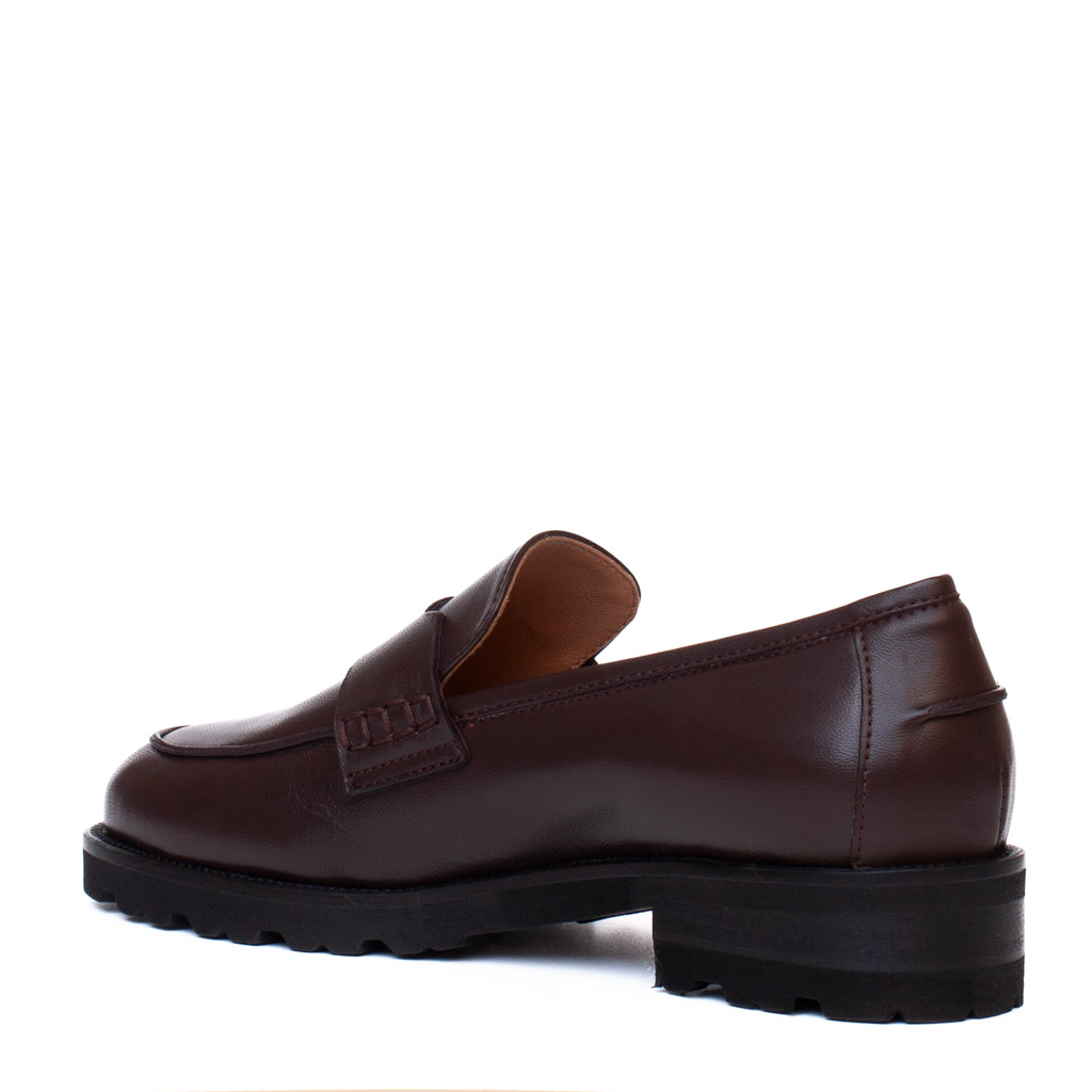 Mocassino Pelle Marrone Donna Cervone