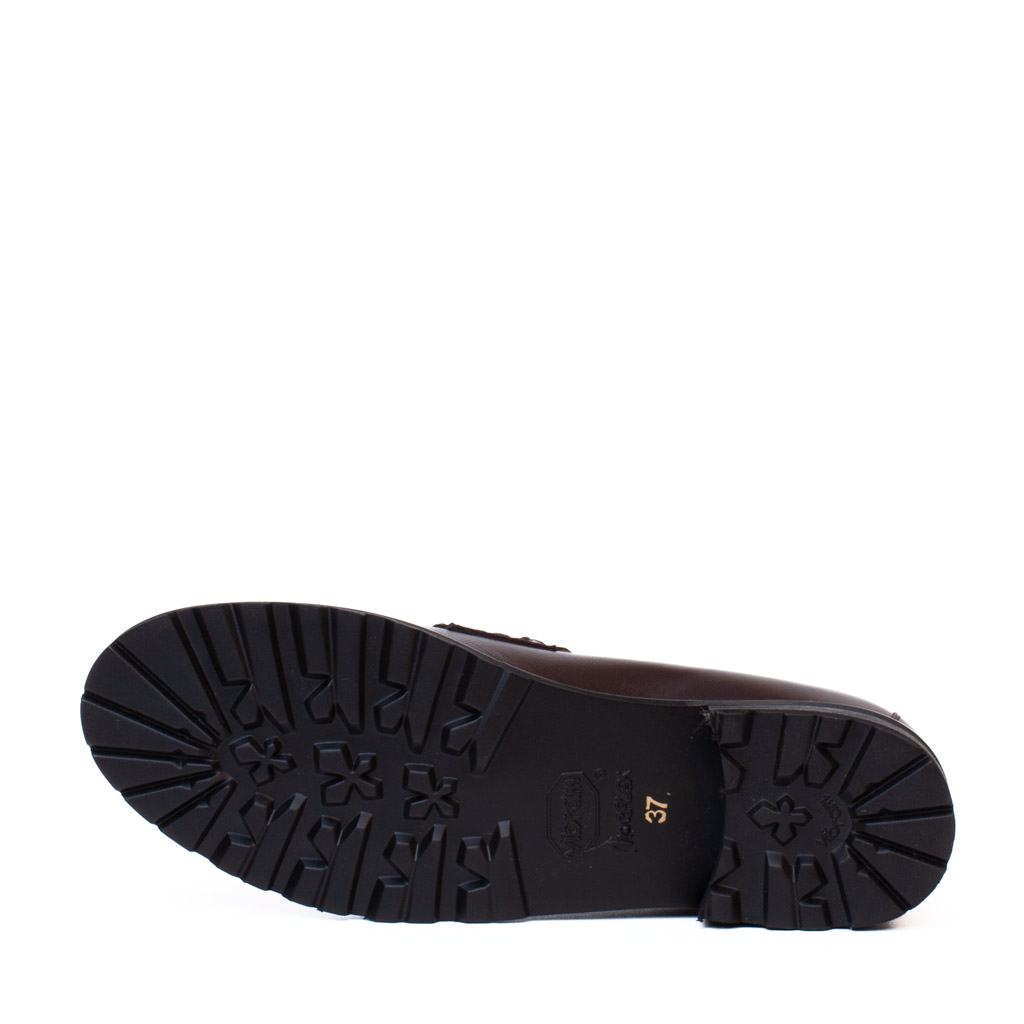 Mocassino Pelle Marrone Donna Cervone