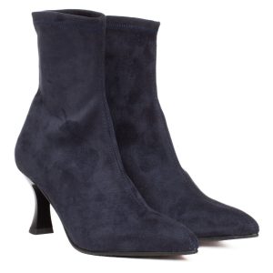 stivaletto camoscio blu elasticizzato