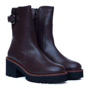 Stivaletto pelle marrone para