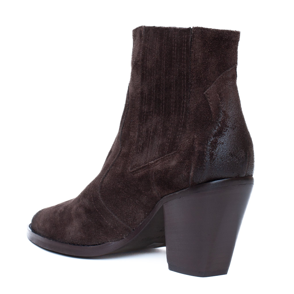 Stivaletto Texano Camoscio Marrone Donna