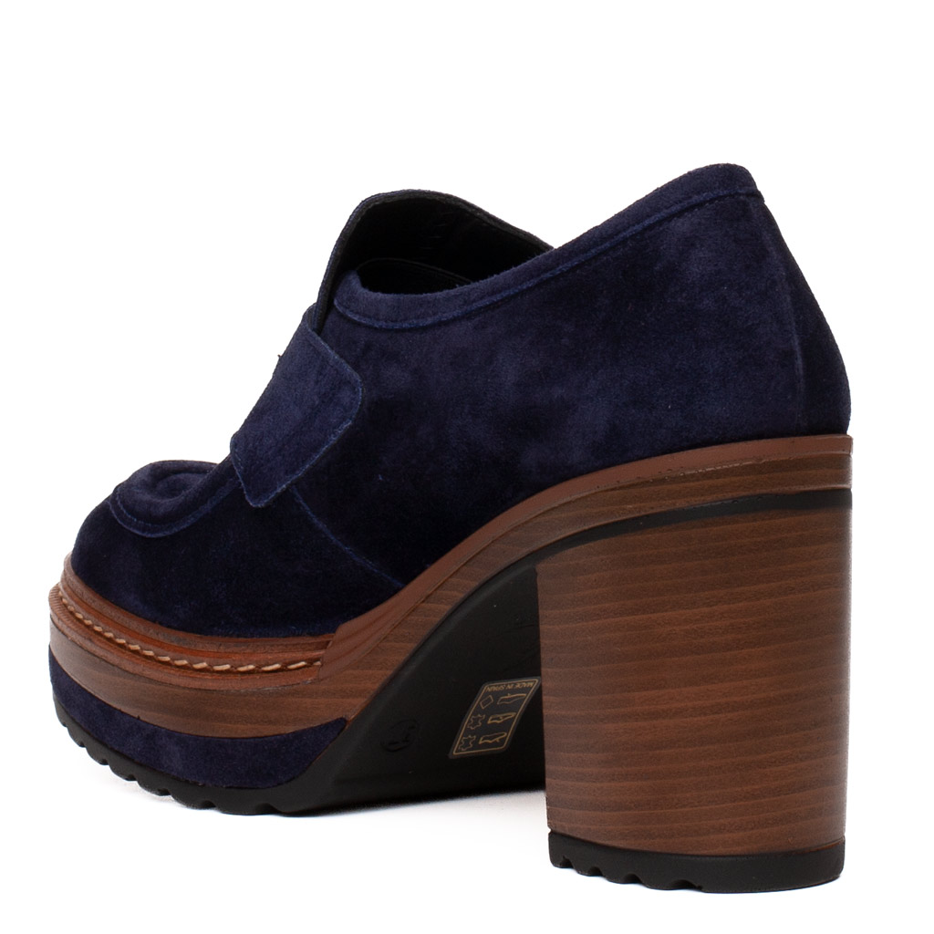Mocassino con plateau blu Pons Quintana Olivia