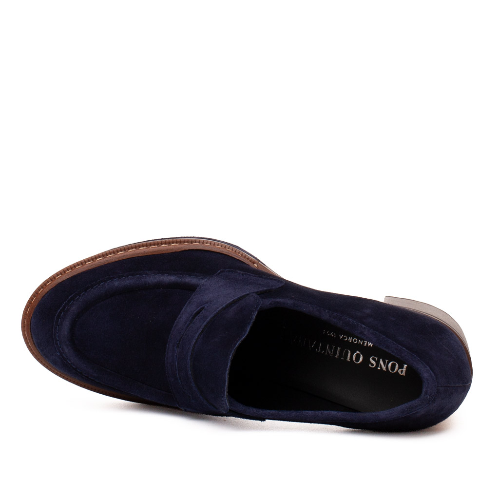 Mocassino con plateau blu Pons Quintana Olivia