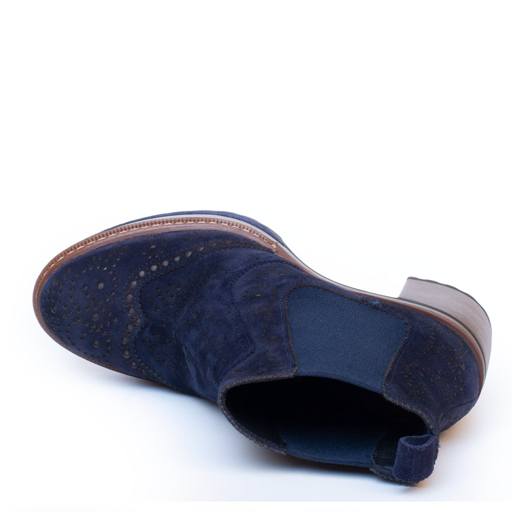 Stivaletto Camoscio Blu Pons Quintana con Tacco e Plateau